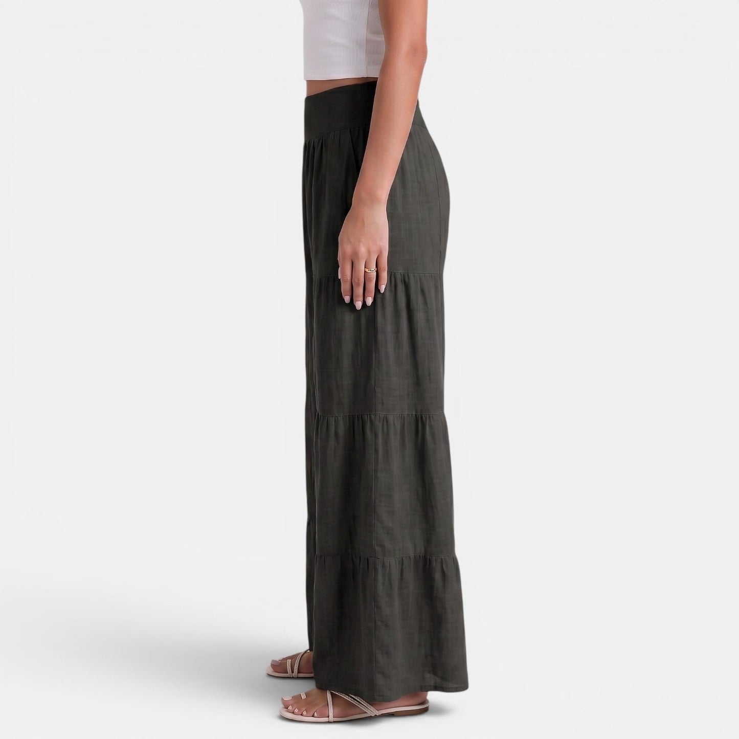 Pantalón Lino Mujer Ancho