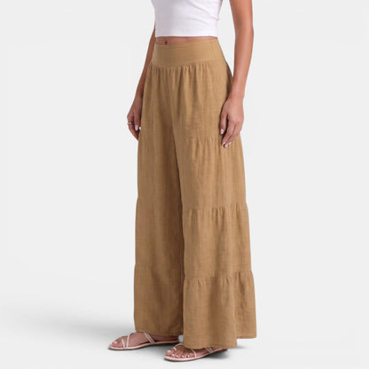 Pantalón Lino Mujer Ancho