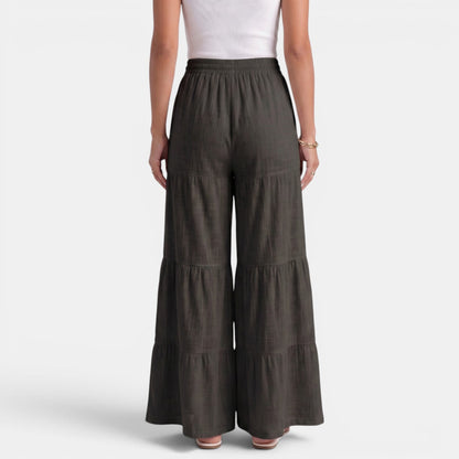 Pantalón Lino Mujer Cordón Ancho