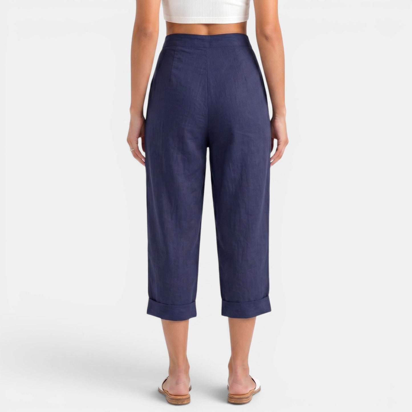 Pantalón Capri Mujer Lino