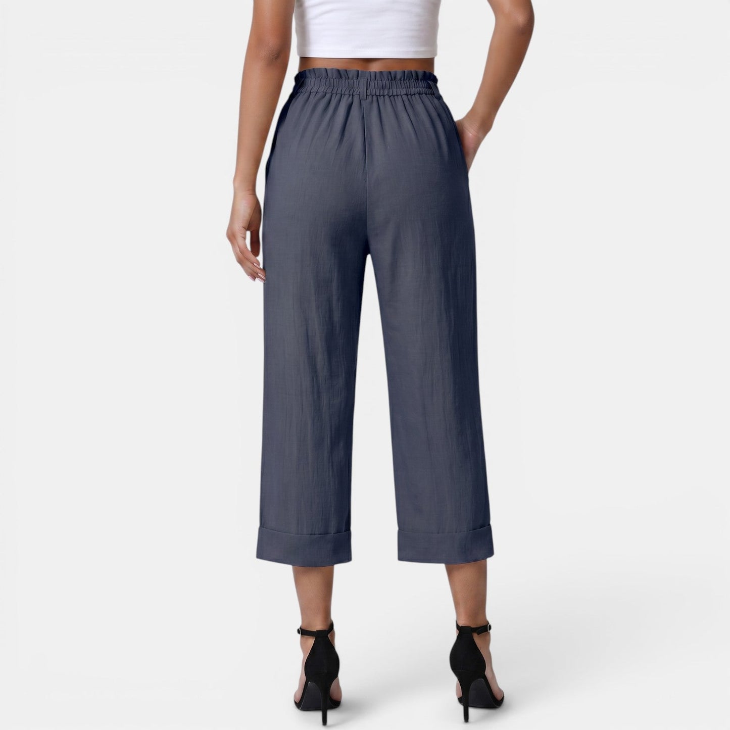 Pantalón Capri Mujer Bolsillos