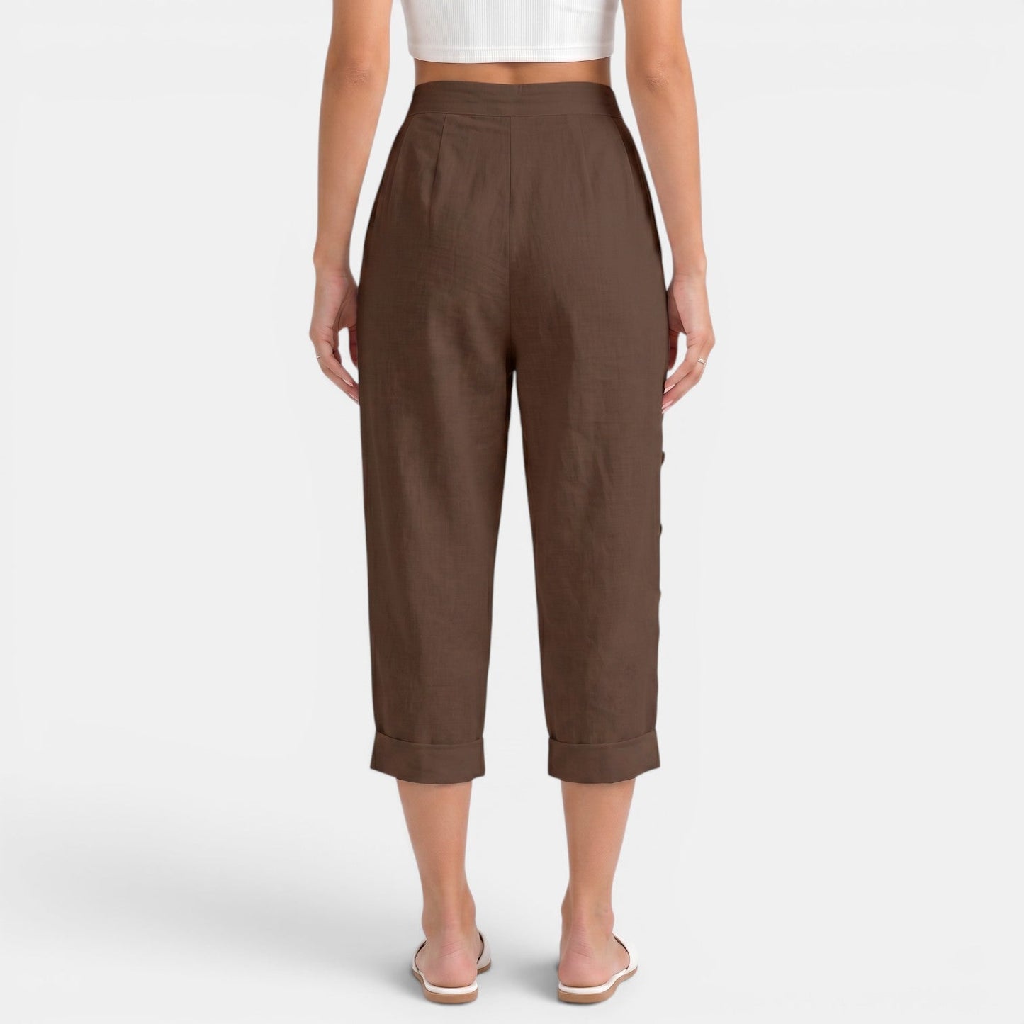 Pantalón Capri Mujer Lino
