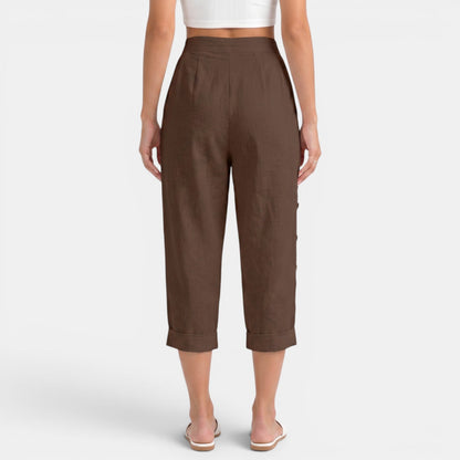 Pantalón Capri Mujer Lino