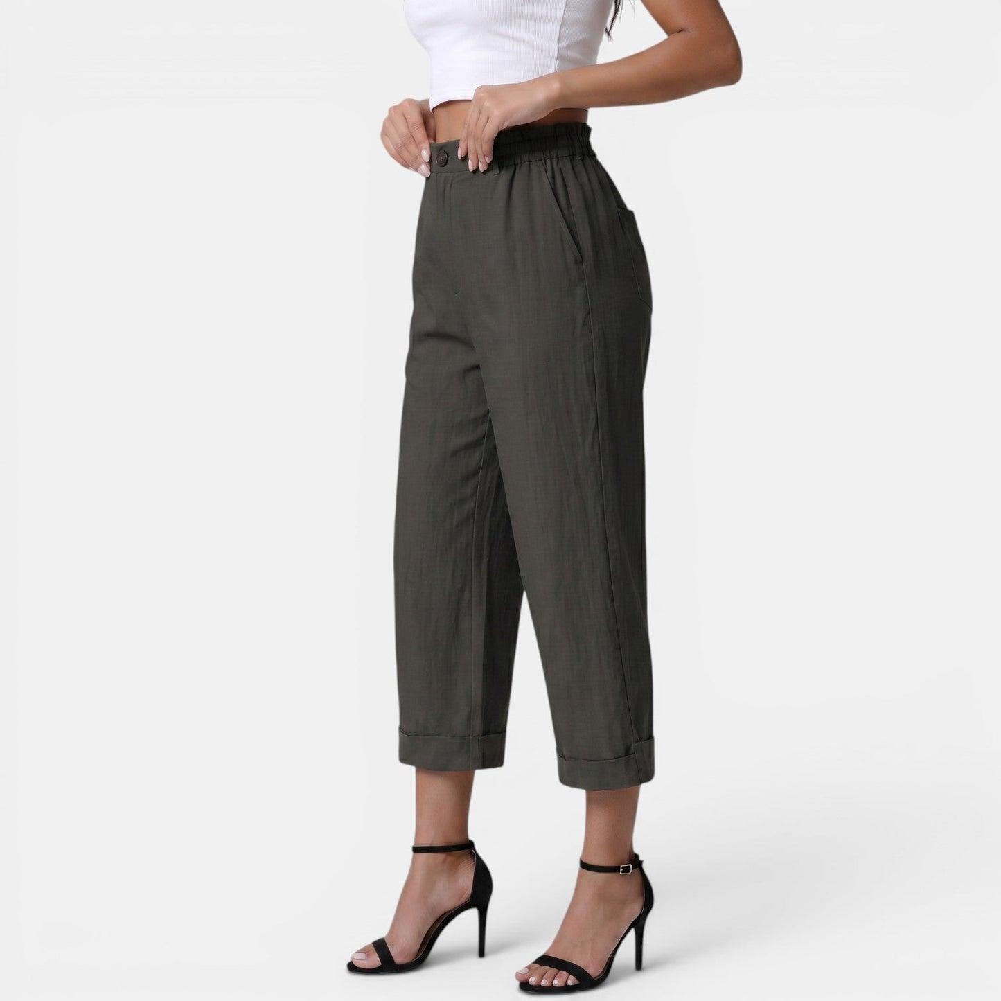Pantalón Capri Mujer Bolsillos
