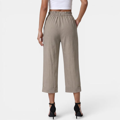 Pantalón Capri Mujer Bolsillos