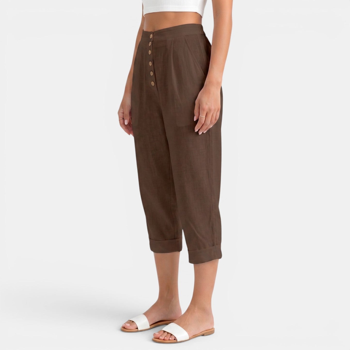 Pantalón Capri Mujer Lino