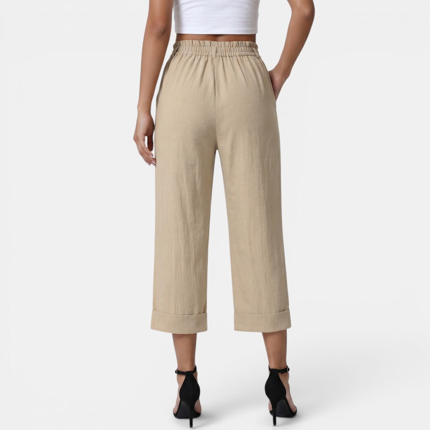 Pantalón Capri Mujer Bolsillos