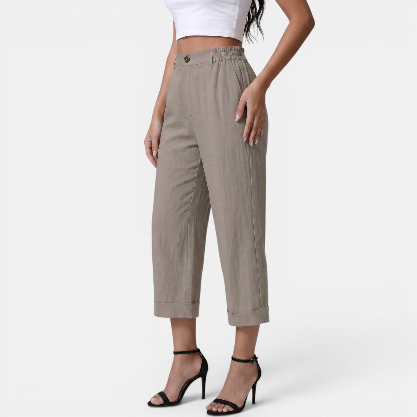 Pantalón Capri Mujer Bolsillos