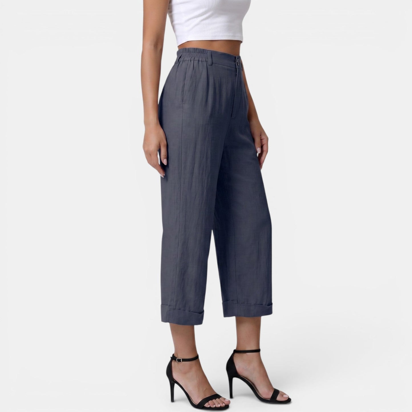 Pantalón Capri Mujer Bolsillos