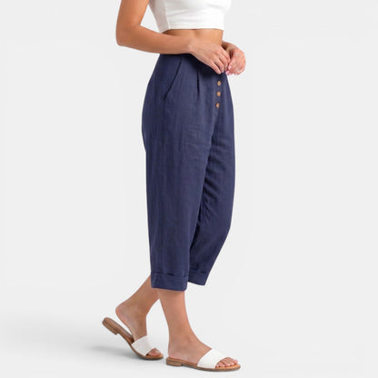 Pantalón Capri Mujer Lino