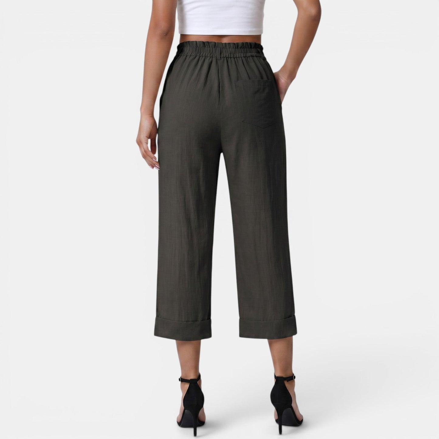 Pantalón Capri Mujer Bolsillos
