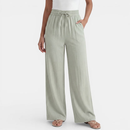 Pantalón Lino Mujer Ancho