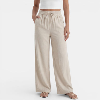 Pantalón Lino Mujer Ancho