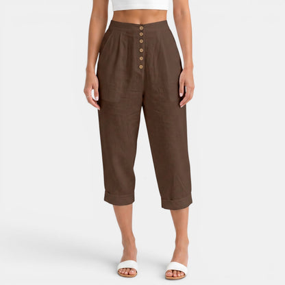 Pantalón Capri Mujer Lino