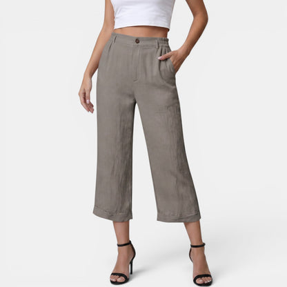 Pantalón Capri Mujer Bolsillos