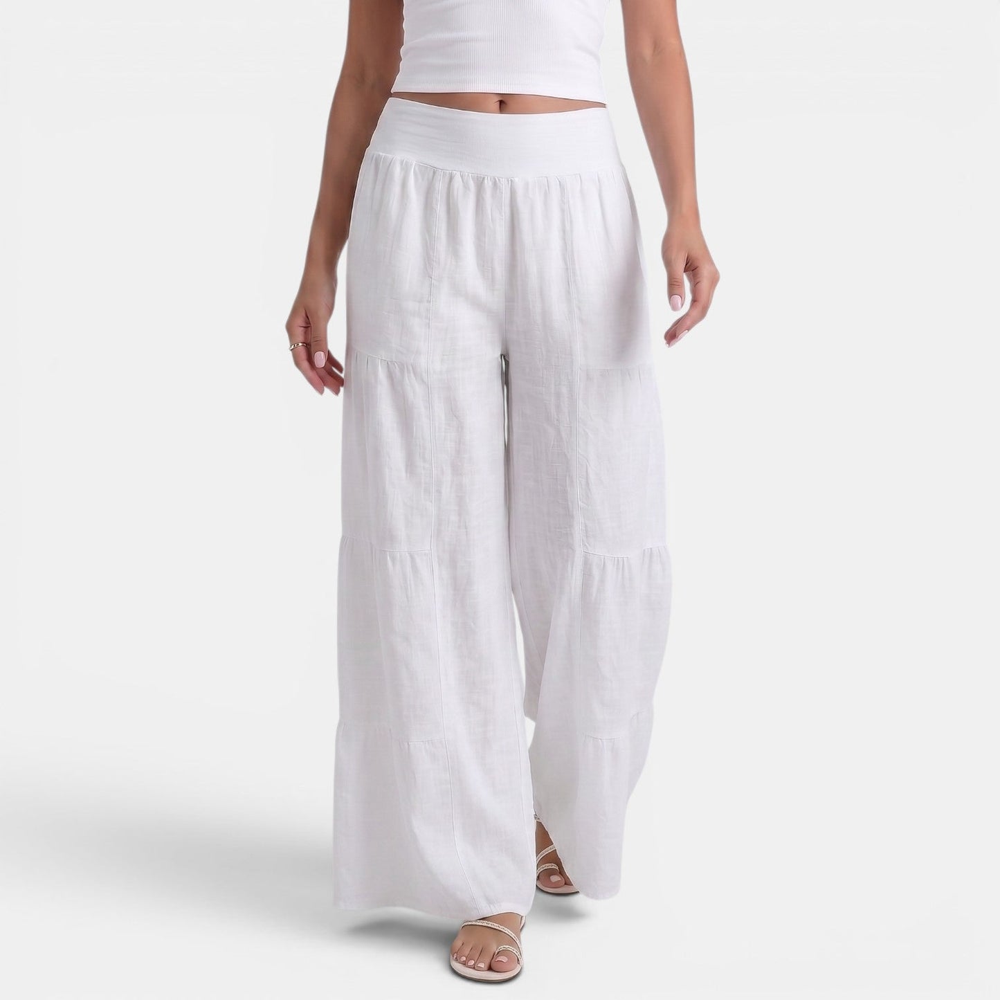 Pantalón Lino Mujer Ancho