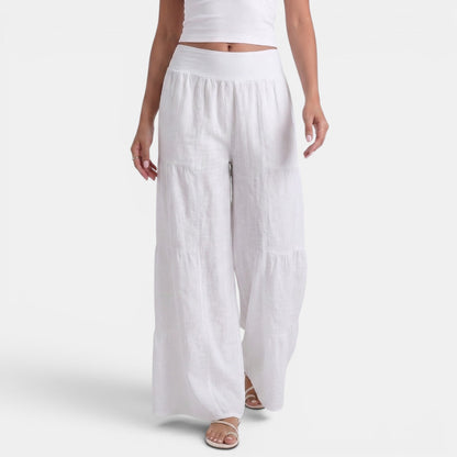 Pantalón Lino Mujer Ancho