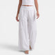 YOLANDA - WIDE-LEG HIGH-WAIST LINEN PANTS WHITE