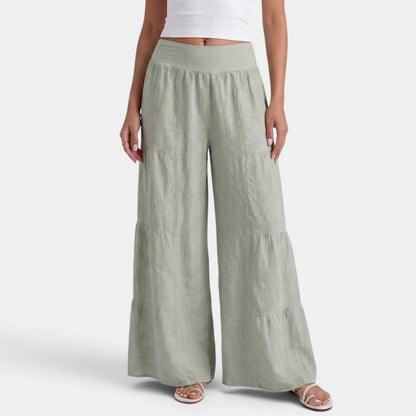 Pantalón Lino Mujer Ancho
